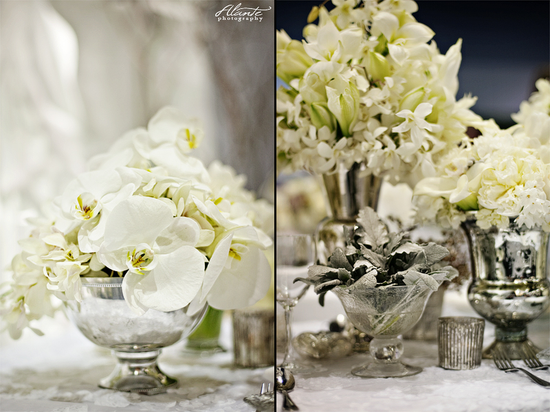 White Orchids in a Vintage Vase