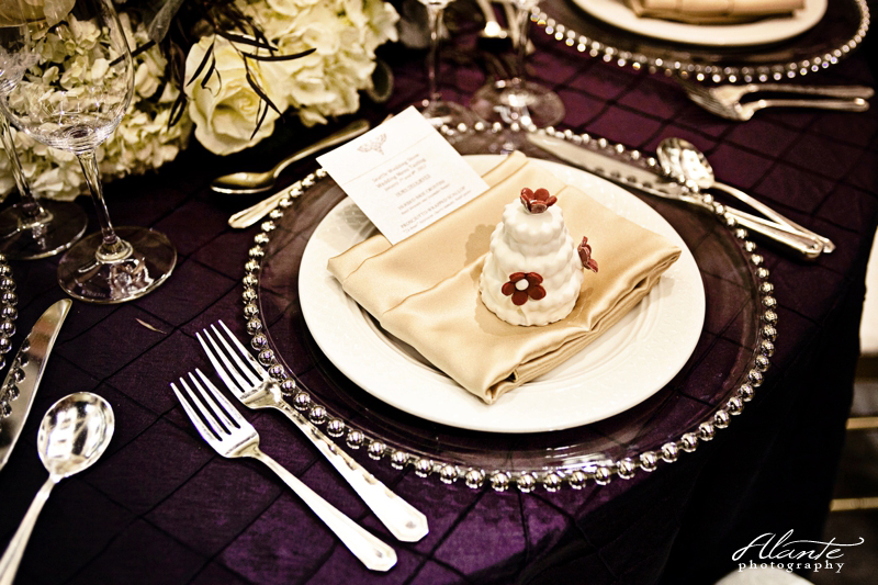 purple and silver wedding theme