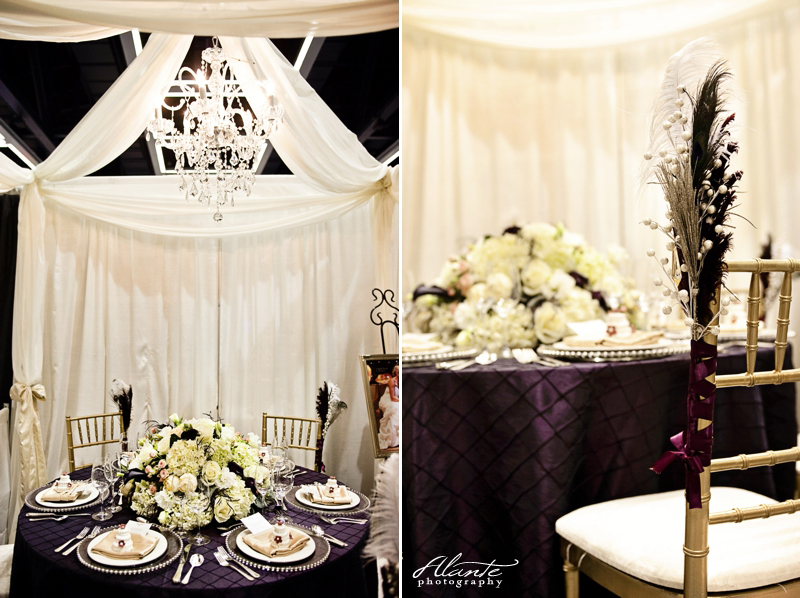 purple silver wedding