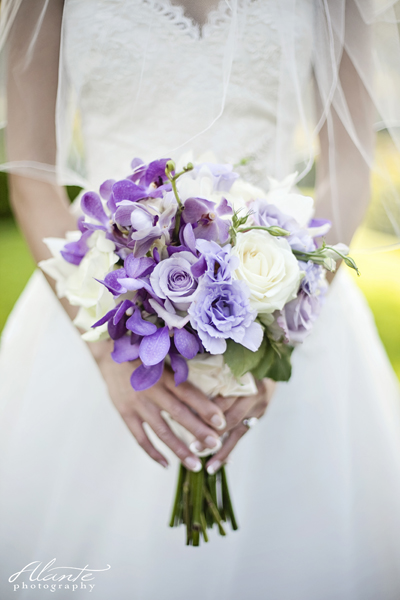 Roche Harbor Wedding with Purple Bouquet