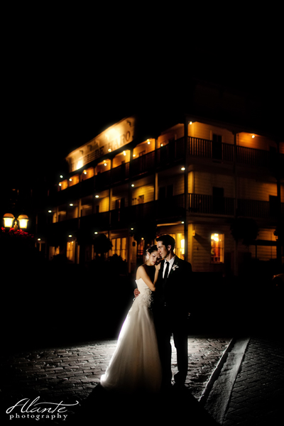 Night Portraits at Roche Harbor Wedding